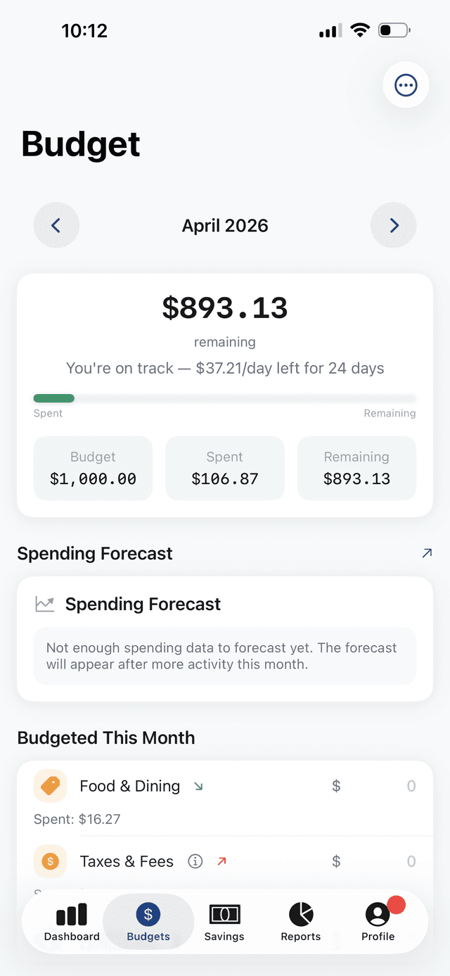 Budget & Challenges — Budgets